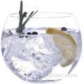 classical fishbowl balloon shape clear stemless gin glasses